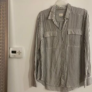 Striped Black and White Blouse